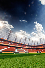  Stadium Soccer in day light 3d render