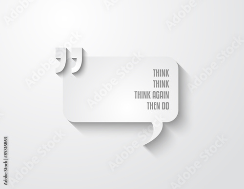 Fotografía Quotation Mark Frame with Flat style and space for text.