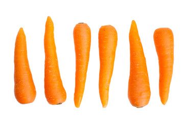 Sticker - Fresh and sweet carrot isolated on white background..