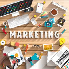 Wall Mural - text on desktop for business issue