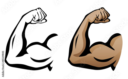 Fototapeta  Muscular Arm Flexing Bicep Vector Illustration