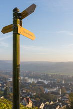 Switzerland, Sign Post Above Stein Am Rhein