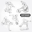 illustration of Skateboarding