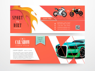 Poster - Website header or banner set for sports.