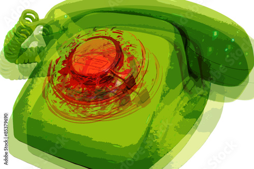 Teléfono pop art Fototapeta