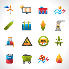 Sticker - Power Plant Polygonal Icons