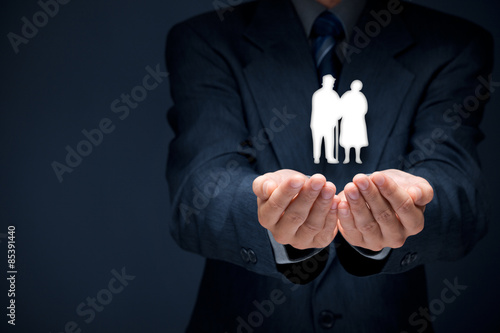 Cuadros en Lienzo Pension insurance and seniors