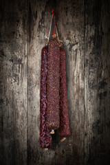 Wall Mural - salami sausages