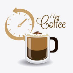 Sticker - Coffee time design.