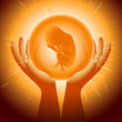 Ball Magic Embryo Hand Flash Light Background