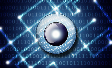 binary code analytic eye background