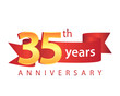 35 Ribbon Anniversary Logo