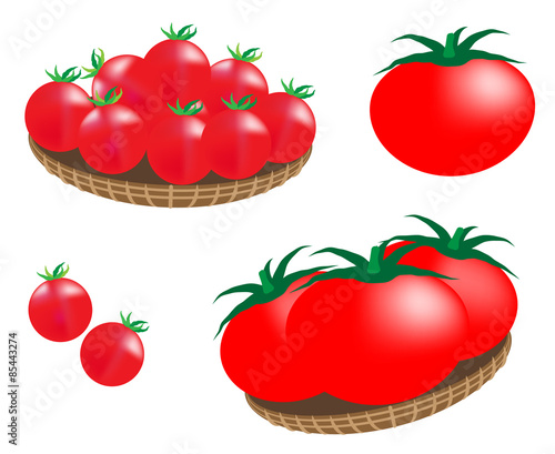 トマト プチトマト Tomato スーパーマーケット まとめ売り 夏野菜 野菜 イラスト Stock Illustration Adobe Stock
