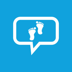 Wall Mural - Footprint message icon