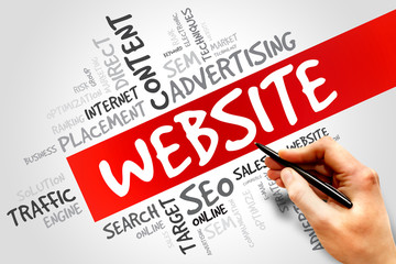 WEBSITE word cloud, business concept