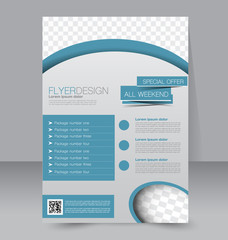 Flyer template. Business brochure. Editable A4 poster