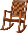 Wooden rocking armchair