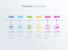Vector Timeline Info Graphic With Diagrams