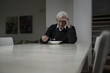 © Photographee.eu - Retired man eating soup