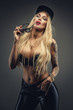 © Fxquadro - Portrait of sexy blond girl with tattoos.