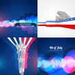 © Pinnacleanimates - set of american independence day background illustration