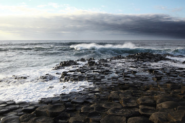 Giant's causeway - tourist site in Northern Ireland (UK)