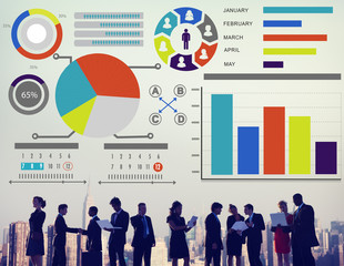 Wall Mural - Bar Graph Chart Data Information Inforgraphic Report Concept