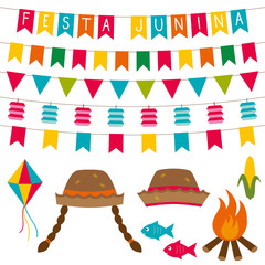 Poster - Festa junina (Brazilian June party) decoration and photo booth props set