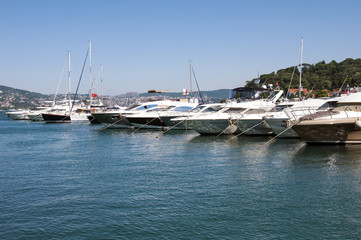 Small sailboats in Tarabya harbour