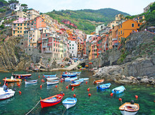 Riomaggiore In The Cinque Terre In Italy