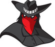 Masked Renegade
Cartoon masked outlaw.