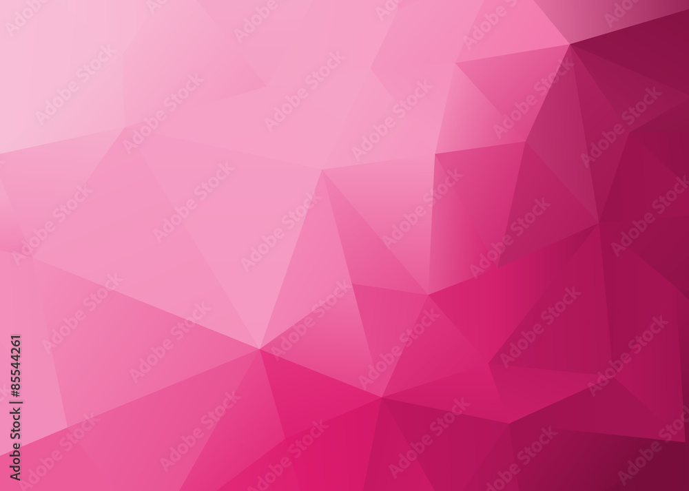 Abstract Low Poly Pink Background  - obrazy, fototapety, plakaty 