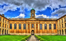 The Main Quad Of The Queen's College In Oxford