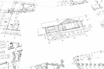 Poster - house plan blueprints