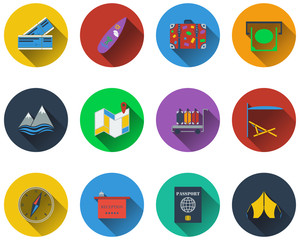 Set of travel icons