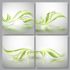 Aufkleber - Abstract wave spring background