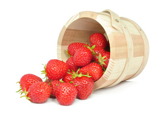 Wall Mural - strawberries in a bucket