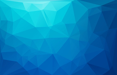 Blue Polygonal Mosaic Background, Creative Design Templates