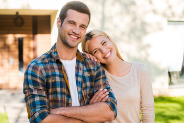 Sticker - Happy young couple. 