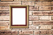 © itim2101 - Picture frame on old empty room with concrete wall background