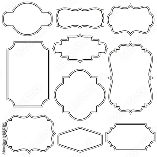 Fotomural Set of decorative vintage frames