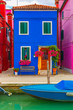 Colorful house on the Burano, Venice, Italy