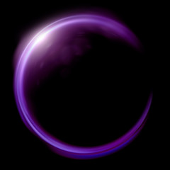 Wall Mural - purple Lens ring flares crossing of circle shape