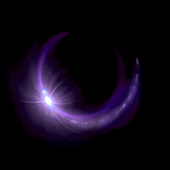 Wall Mural - purple half ring star flare