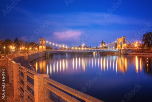 Plakat na zamówienie Wrocław Most Grunwaldzki w czerni i bieli