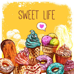 Canvas Print - Sweet Sketch Illustration