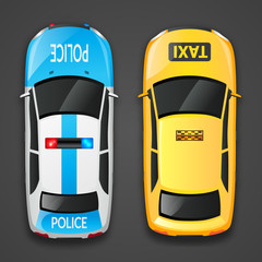 Poster - Police And Taxi Cars