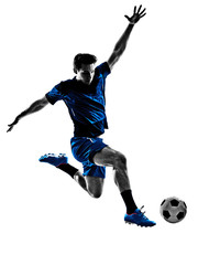 Wall Mural - italian soccer player man silhouette 