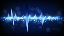 Blue Audio Waveform Background