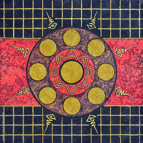 Fototapeta Abstraktní pozadí malba akrylem na plátně